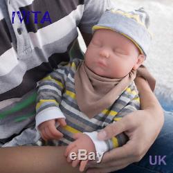IVITA 18inch Baby Eyes Closed Silicone Reborn Doll Newborn Sleeping Infant