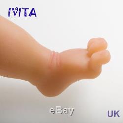 IVITA 18inch Baby Eyes Closed Silicone Reborn Doll Newborn Sleeping Infant
