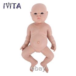 IVITA 19'' Floppy Silicone Reborn Baby Girl Handmade Silicone Doll Kids Gift