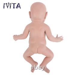 IVITA 19'' Floppy Silicone Reborn Baby Girl Handmade Silicone Doll Kids Gift