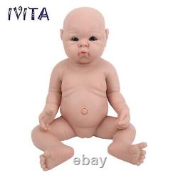 IVITA 19'' Floppy Silicone Reborn Baby Girl Handmade Silicone Doll Kids Gift