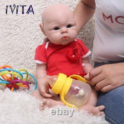 IVITA 19'' Floppy Silicone Reborn Baby Girl Handmade Silicone Doll Kids Gift