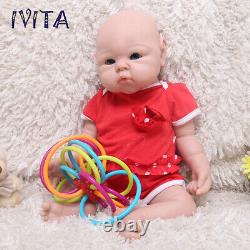 IVITA 19'' Floppy Silicone Reborn Baby Girl Handmade Silicone Doll Kids Gift