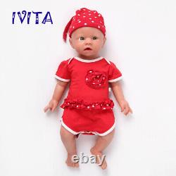 IVITA 19'' Full Silicone Reborn Baby Girl Handmade Alive Silicone Doll