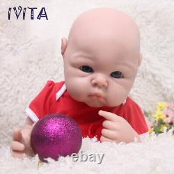 IVITA 19'' Handmade Full Silicone Girl Doll Newborn Reborn Baby Kids Gift