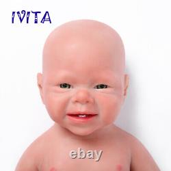 IVITA 19inch Silicone Reborn Baby Girl Handmade Silicone Doll Children Gift