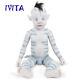 Ivita 20'' Avatar Eyes Closed Silicone Reborn Baby Boy Black Hair Silicone Doll