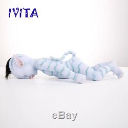 IVITA 20'' Avatar Silicone Doll Reborn Baby Eyes Closed Fairy Infant Kids