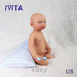 IVITA 21.7'' 4900g Realistic Full Body Silicone Reborn Baby Girl Skeleton Doll