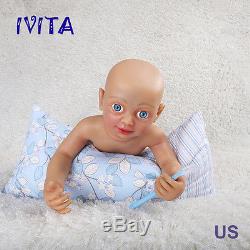 IVITA 21.7'' 4900g Realistic Full Body Silicone Reborn Baby Girl Skeleton Doll