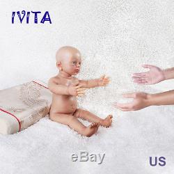 IVITA 21.7in 4978g Lifelike Full Silicone Reborn Doll Baby Girl Has Skeleton