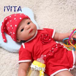IVITA 21'' Big Realistic Silicone Renborn Baby Girl Soft Newborn Doll Kids Gift