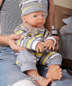 IVITA 22'' Full Body Platinum Silicone Reborn Baby BOY 5KG Lifelike Silicon Doll