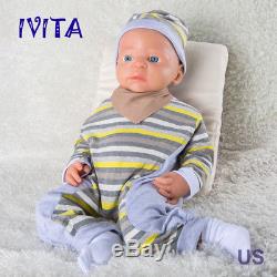 IVITA 22'' Lifelike Reborn Baby Doll BOY Full Body Silicone Toddler Baby 5KG