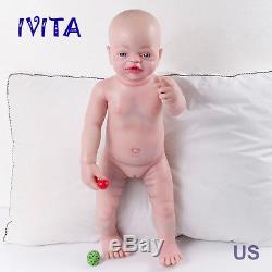 IVITA 22'' Realistic Silicone Reborn Baby GIRL Skeleton Eyes Open Lifelike Doll