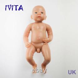 IVITA 22'' Silicone Reborn Dolls Baby Boy Kids Full Body Silicone Toddler