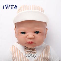 IVITA 22'' Silicone Reborn Dolls Baby Boy Kids Full Body Silicone Toddler