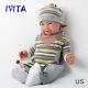 Ivita 23'' Adorable Reborn Baby Girl Full Body Silicone Doll Can Take A Pacifier
