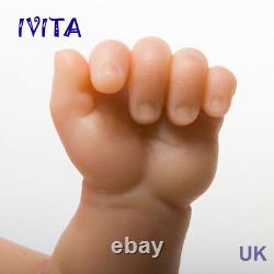 IVITA 23'' Big Full Silicone Baby Boy Big Blue Eyes Handmade Reborn Doll