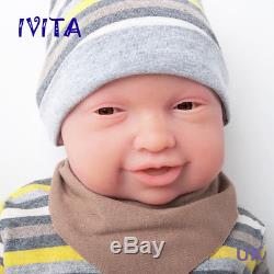 IVITA 23'' Full Body Soft Silicone Baby GIRL Big Eyes Lifelike Reborn Doll