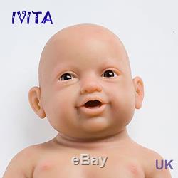 IVITA 23'' Full Body Soft Silicone Baby GIRL Big Eyes Lifelike Reborn Doll