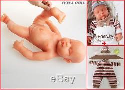 IVITA Eyes closed Baby Doll Girl Full Body Soft Solid Silicone Lifelike Reborn