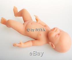 IVITA Eyes-closed Baby Doll Girl Full Body Soft Solid Silicone Lifelike Reborn