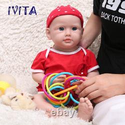 IVITA Full Body Silicone Infant 20Lifelike Reborn Baby Cute Girl Doll Prematur