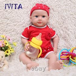 IVITA Full Body Silicone Infant 20Lifelike Reborn Baby Cute Girl Doll Prematur