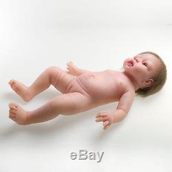 IVITA Hair Rooted Silicone Reborn Baby Doll Lifelike Full Body Soft Baby Girl