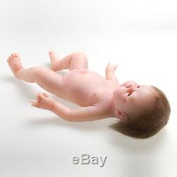 IVITA Hair Rooted Silicone Reborn Baby Doll Lifelike Full Body Soft Baby Girl