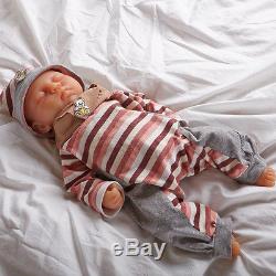 IVITA Lifelike 18'' Eyes Closed Silicone Reborn Baby GIRL Realistic Doll 3.2KG
