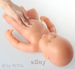 IVITA Lovely Baby Doll BOY Full Body Soft Solid Silicone Lifelike Infant Reborn