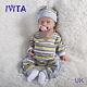 Ivita Reborn Baby Doll 18inch Realistic Silicone Reborn Baby Can Take A Pacifier