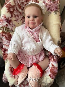 JILLY Beautiful baby reborn Girl doll Professionally weighted to 9.5 lbs