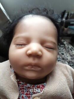 Johanna realborn reborn baby doll dark rooted hair