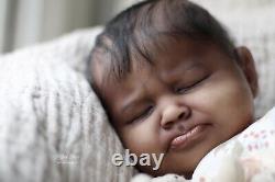 LIFELIKE AA/ Biracial Reborn Baby Girl Sage Asleep SO REAL realistic