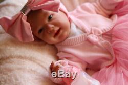 LIFELIKE DOLL REBORN HAPPY NEWBORN BABY by MARIE AT SUNBEAMBABIES GHSP