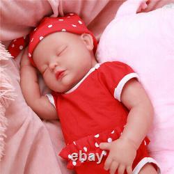 Lifelike Eyes Closed 18'' 3700g Super Soft Silicone Rebirth Baby Boys Doll Toys