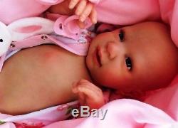 Lifelike Newborn Doll Reborn Ginger Fagan Baby & Belly Plate Sunbeambabies Ghsp