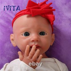 Lifelike Reborn Baby 20Super Soft Silicone Big Eyes Cute Girl Doll Popular Xmas
