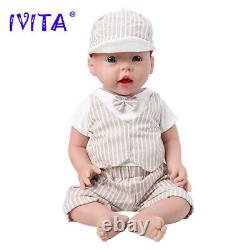 Lifelike Reborn Baby Doll 20Silicone Infant Smile Doll Prematur Birthday Gifts