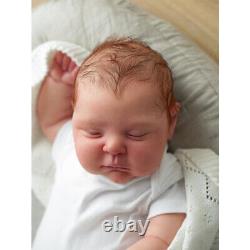 Lifelike Reborn Baby Dolls Sleeping Vinyl 19 Newborn Boy Girl Alive Rooted Hair
