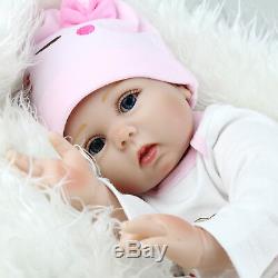 Lifelike Vinyl Silicone Reborn Newborn Dolls 22Handmade Baby Girl Doll Xmas Toy