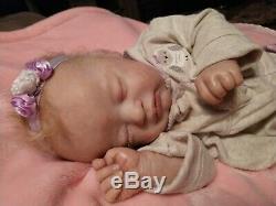 Lil Treasure Laura Lee Eagles Beautiful Reborn Baby Doll with Mohair COA