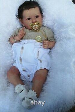 Lillbees lifelike reborn baby girl boy custom order saskia b brown coa