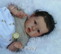 Lillbees lifelike reborn baby girl boy custom order saskia b brown coa