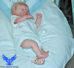 Lovely Reborn Life like Baby Carson 3month old Small Baby Boy Free Gift included