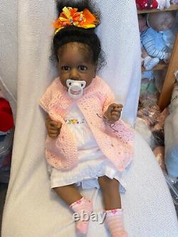 MEANA Beautiful baby reborn doll Girl Full body Vinyl