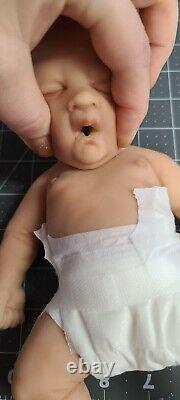 Made in USA 10 Micro Preemie Full Body Silicone Baby Girl Doll Laila